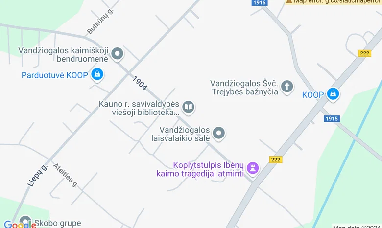 Vandžiogalos parkas žemėlapis