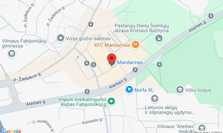 OlyBet lažybų punktas MANDARINAS žemėlapis
