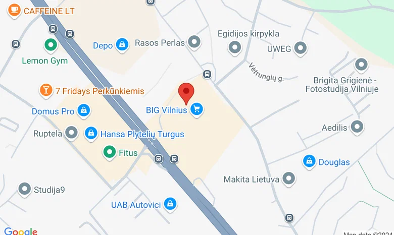 OlyBet lažybų punktas BIG žemėlapis