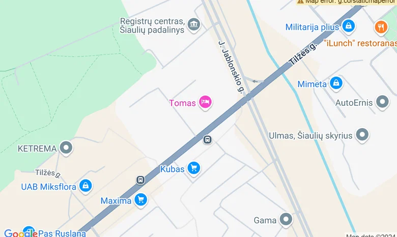 Viešbutis "Tomas" žemėlapis