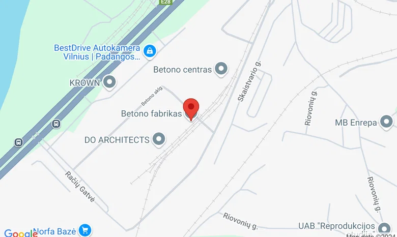 Betono fabrikas žemėlapis