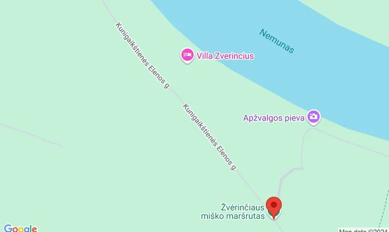 Žvėrinčiaus miškas žemėlapis