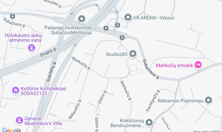Gandro lizdas žemėlapis