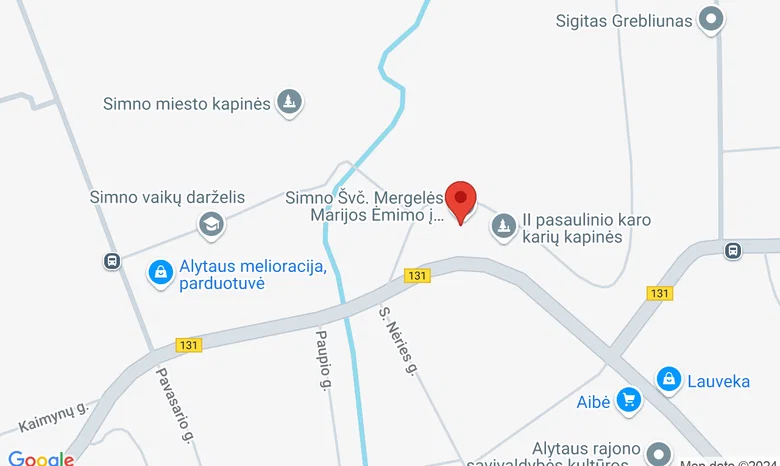 SImno bažnyčia žemėlapis