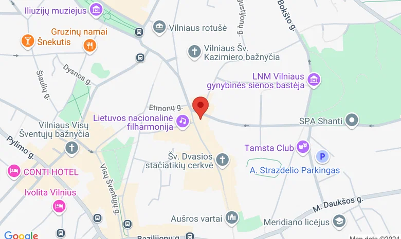 J. Basanavičiaus aikštė, Vilnius žemėlapis