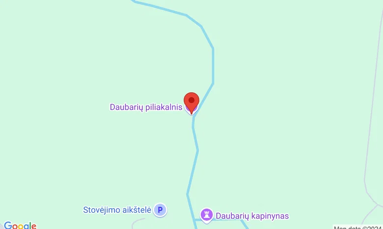 Daubarių piliakalnis žemėlapis