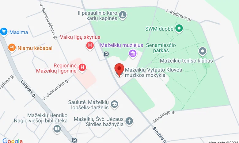 Mažeikių Vytauto Klovos muzikos mokykla žemėlapis
