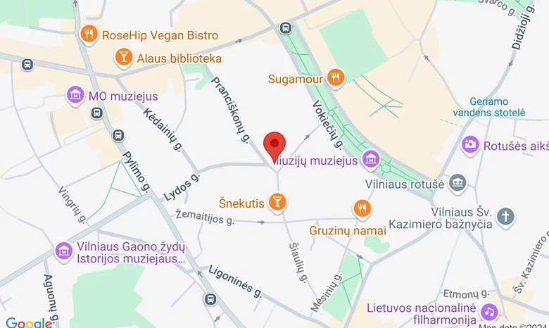 Pranciškonų gatvė 8, LT-01133 Vilnius, Lietuva žemėlapis