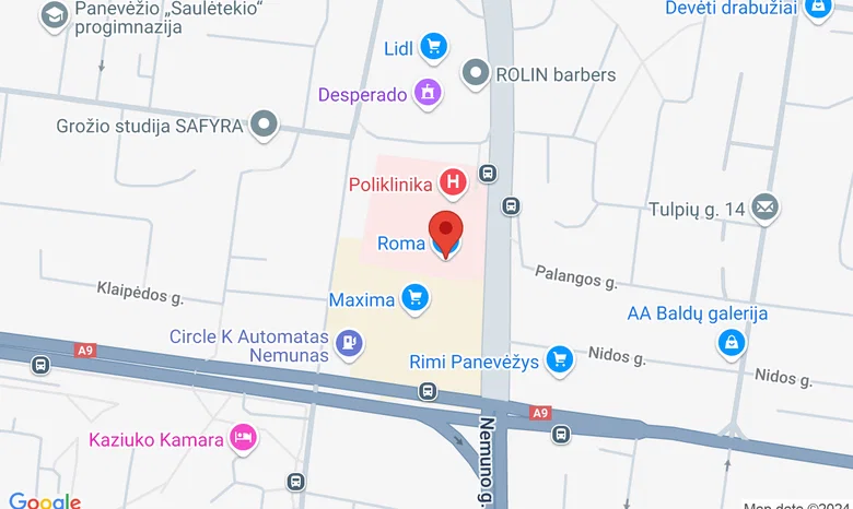 Konferencijų salė "ROMA"  žemėlapis