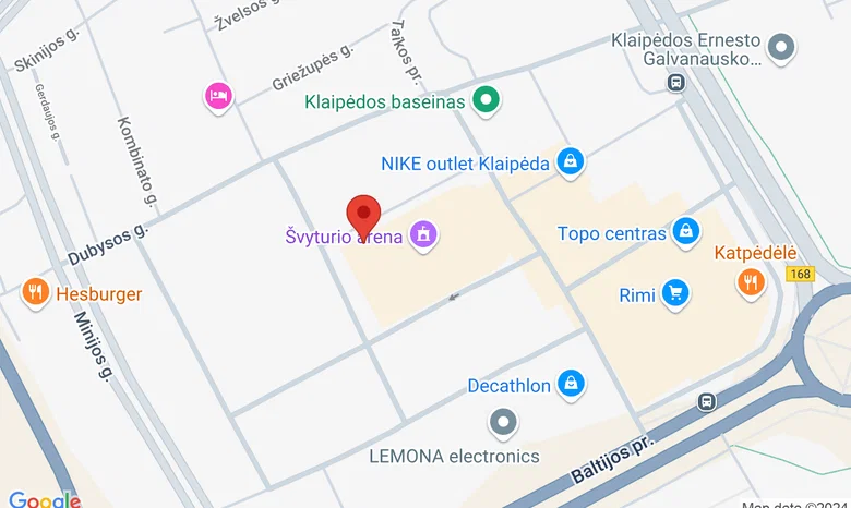 Klaipėdos Vlado Knašiaus krepšinio mokykla žemėlapis