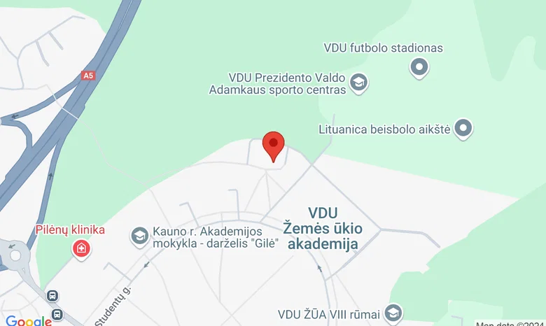 Studentų g. 9, Akademija, Kauno r. žemėlapis