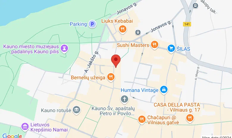 Japoniško maisto restoranas „Yakata“ žemėlapis