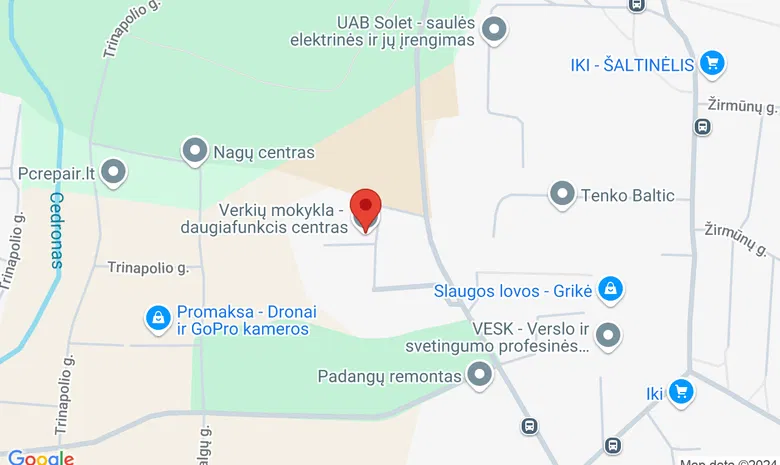 Vilniaus Verkių mokykla - daugiafunkcis centras žemėlapis