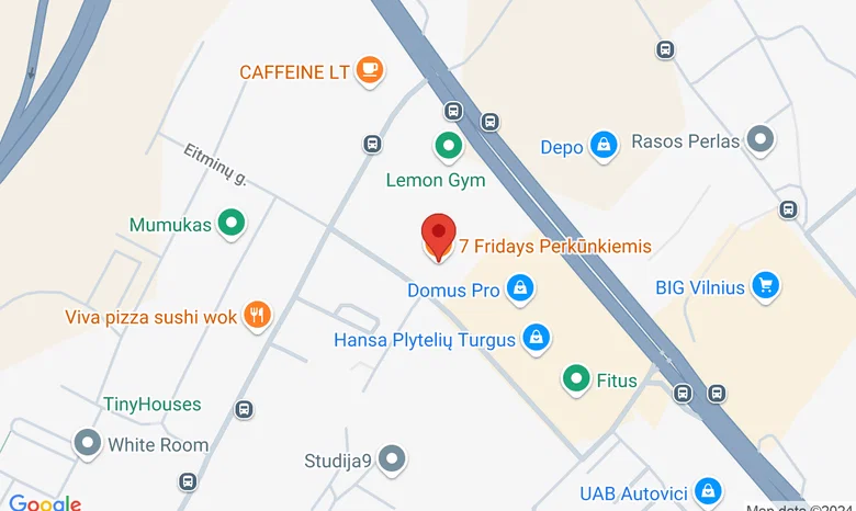 7 Fridays Perkūnkiemis žemėlapis