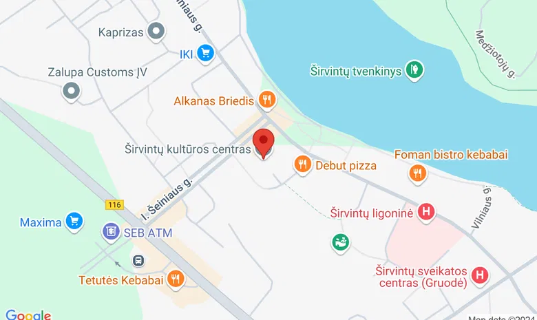 Širvintų kultūros centras žemėlapis