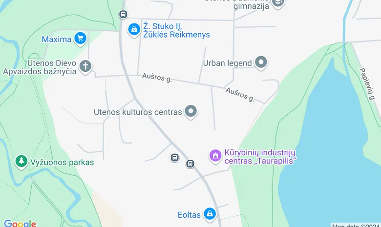 Utenos daugiafunkcinis sporto centras žemėlapis