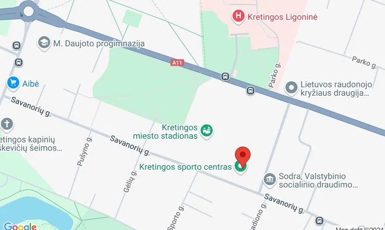 Kretingos sporto centras žemėlapis