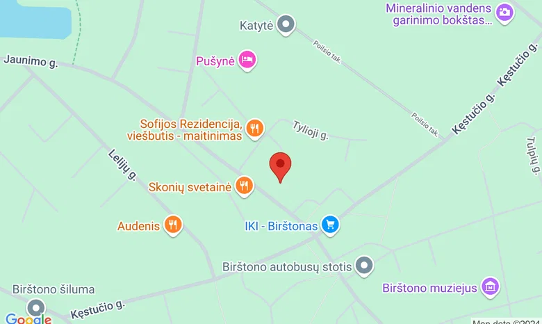 „Spiečius“ Birštone žemėlapis