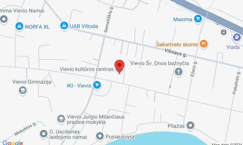 Vievio kultūros centras žemėlapis