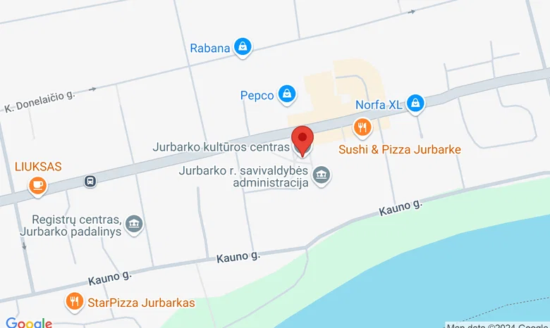 Jurbarko kultūros centras žemėlapis