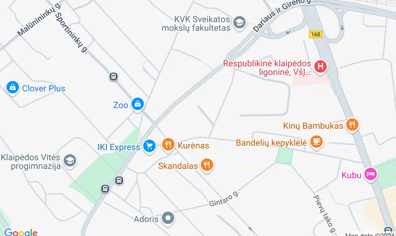 “Vakarų Baltijos laivų statykla“ elingas žemėlapis
