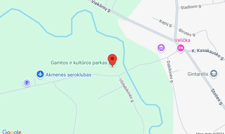 Akmenės gamtos ir kultūros parkas žemėlapis