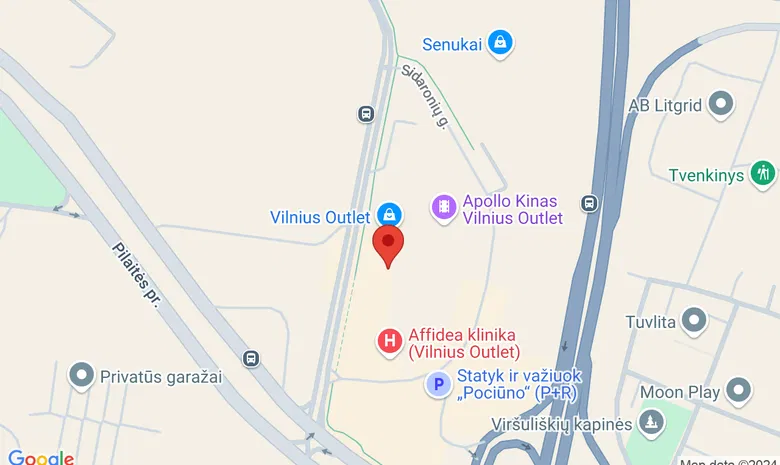 HADO Arena Vilnius žemėlapis