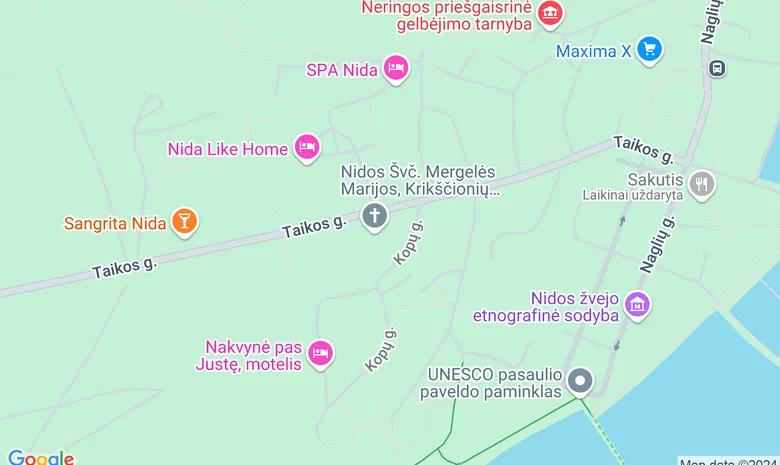 Nidos bendruomenės namai žemėlapis