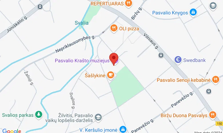Pasvalio krašto muziejus žemėlapis