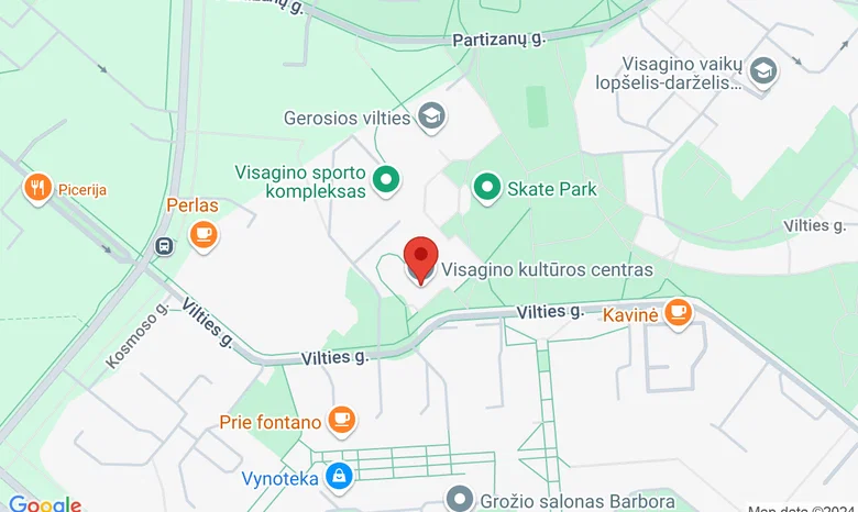 Visagino kultūros centras žemėlapis