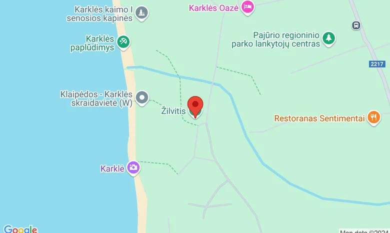 Žilvičio nameliai, Karklė žemėlapis