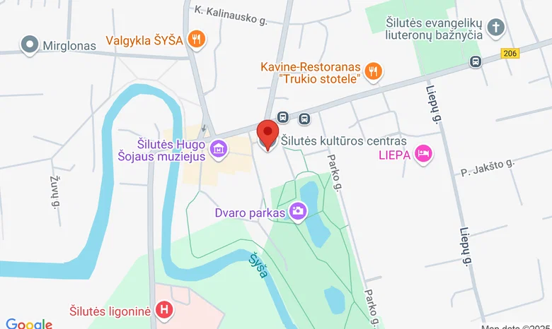 Šilutės kultūros ir pramogų centras žemėlapis