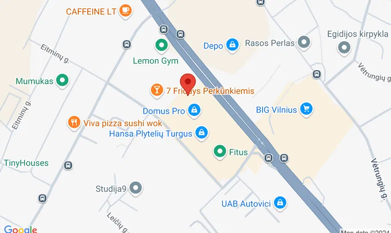 Charlie pizza, PC DOMUS PRO žemėlapis