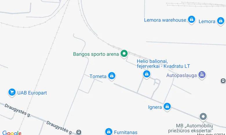 VDU Sporto centras žemėlapis