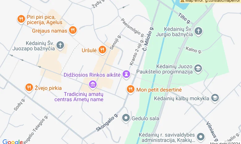 Kėdainių senamiestis žemėlapis