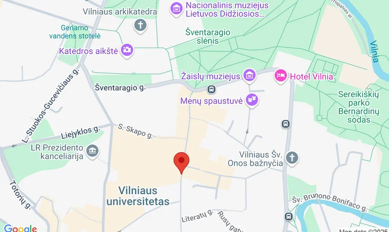Senamiestį pilies g.  žemėlapis