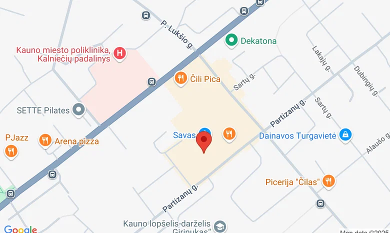 Myliu vyną, PC SAVAS, Savanorių pr. 346 žemėlapis