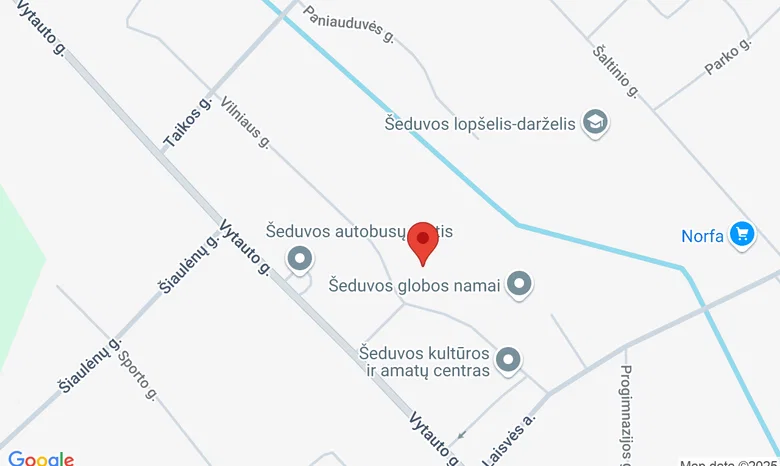Šeduvos Šv. Kryžiaus Atradimo bažnyčia žemėlapis