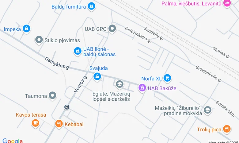 Rudaminos Ferdinando Ruščico gimnazijos stadionas žemėlapis