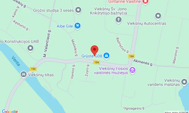 Tilto g. 20, Viekšniai, Mažeikių r. žemėlapis