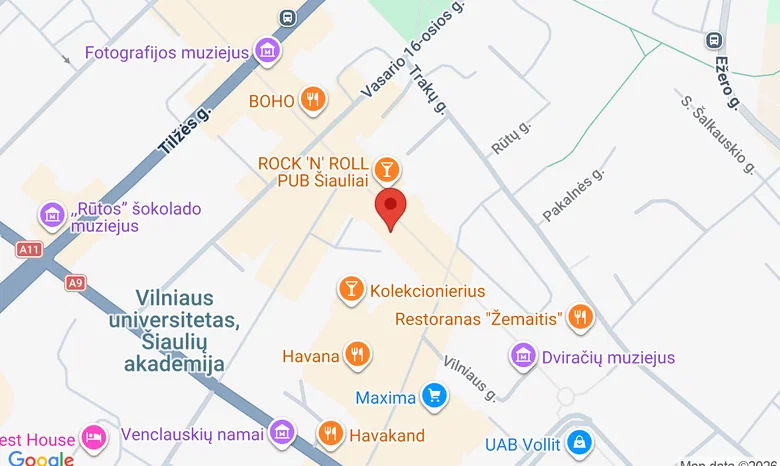 Hexa Cinema Šiauliai žemėlapis