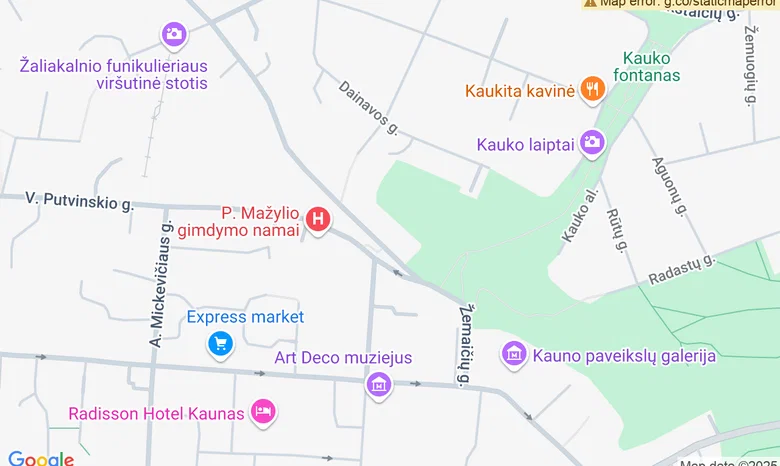 S. Kymantaitės-Čiurlionienės memorialinis butas žemėlapis