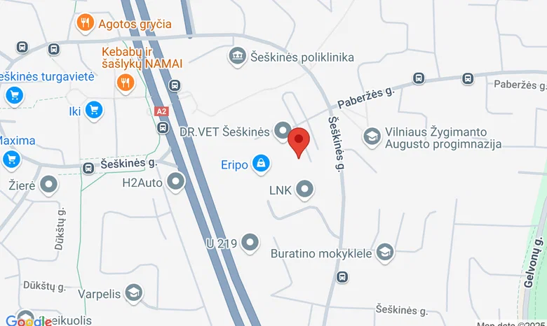 Sotus Šeškai žemėlapis