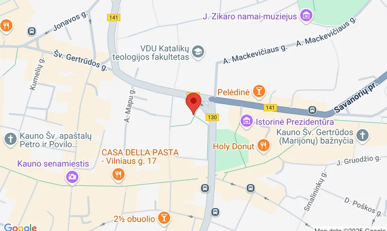 Pradžia - Steigiamojo Seimo aikštėje žemėlapis