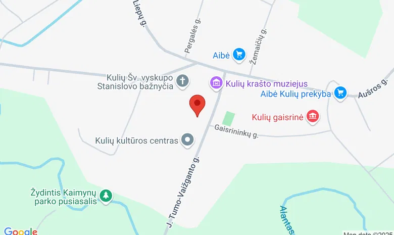 Kulių miestelis žemėlapis