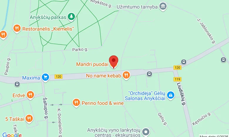 Mandri puodai žemėlapis