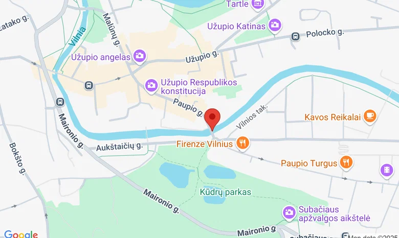 Paupio tiltas žemėlapis