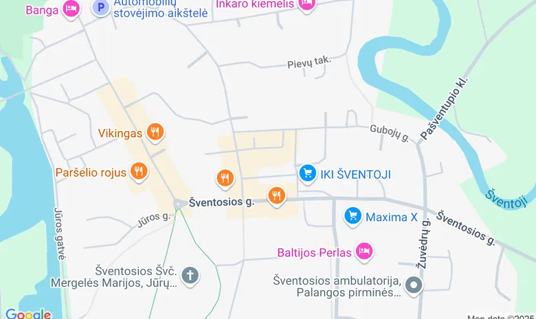 Šventosios pėsčiųjų aikštė žemėlapis