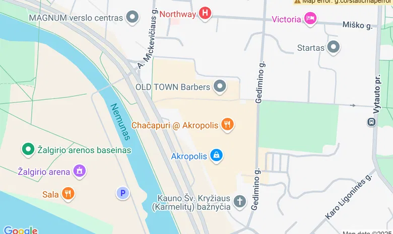 Griunvaldo įėjimas, Akropolis žemėlapis