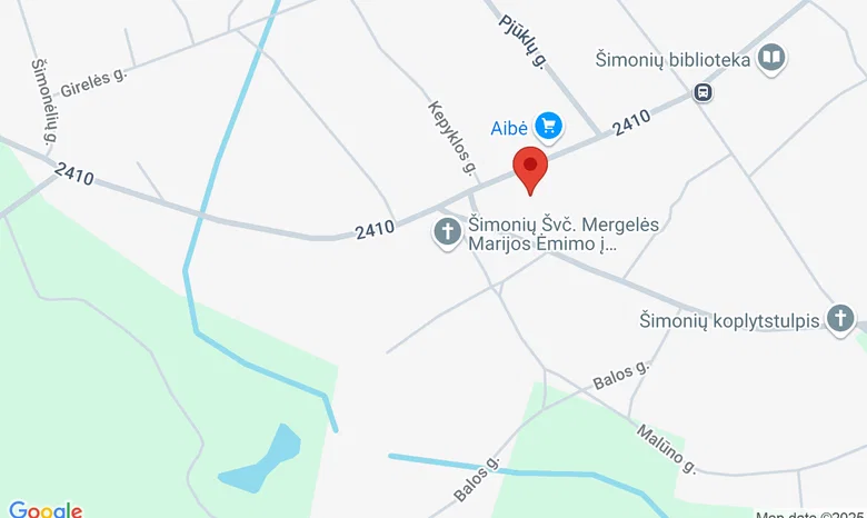 Šimonių Švč. Mergelės Marijos Ėmimo į dangų bažnyčios prieigos žemėlapis